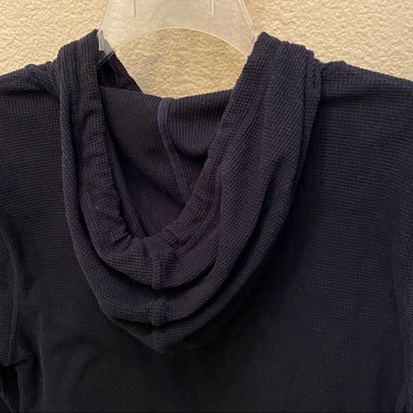 FOREIGN EXCHANGE Black Thermal Hoodie Long Sleeve Top Size Small - Picture 5 of 7